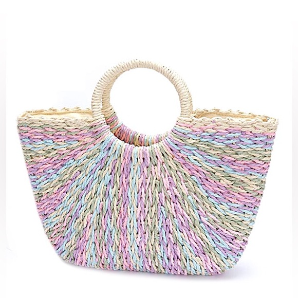 Colorful Straw Bag - Picture 1 of 5